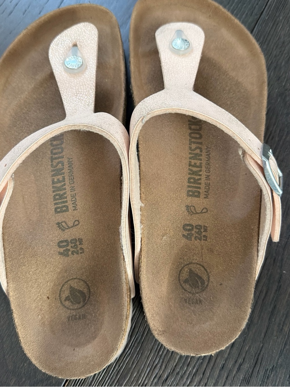 Birkenstock Gizeh Vegan Soft Pink Thong Sandals sz 40/ US 9.5 - Picture 3 of 6